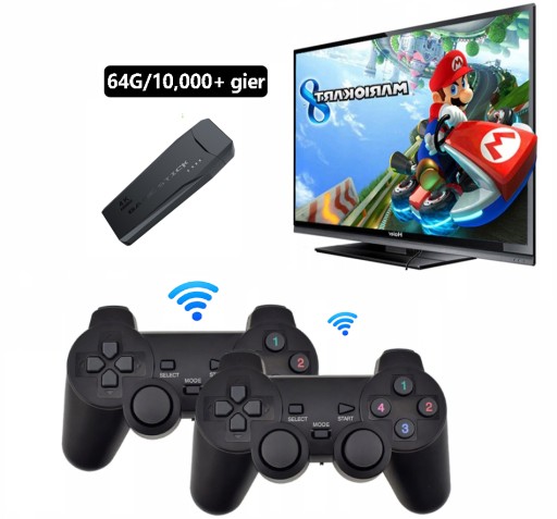 GRA 4K TELEWIZYJNA KONSOLA RETRO+2 PADY+10000 GRY