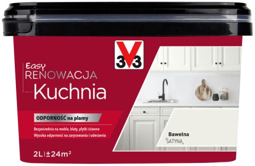 V33 FARBA EASY RENOWACJA DO KUCHNI BAWEŁNA 2L