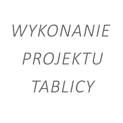 Wykonanie projektu tablicy od podstaw
