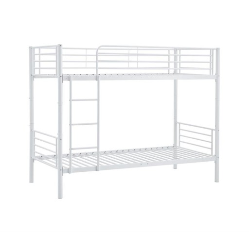 ROZKŁADANE ŁÓŻKO PIĘTROWE BUNKY 90x200 STAL BIAŁE DWUOSOBOWE HALMAR