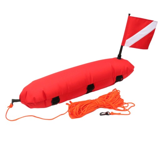 Inflatable Float Signal Board for Freediving, Red