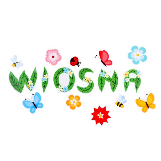 DEKORACJA WIOSENNA NA GAZETKĘ - NAPIS: WIOSNA (16 elmentów) - LearnHow