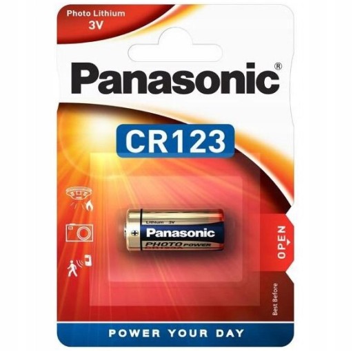 Panasonic Bateria foto CR123 DL123 CR123A 123 3V