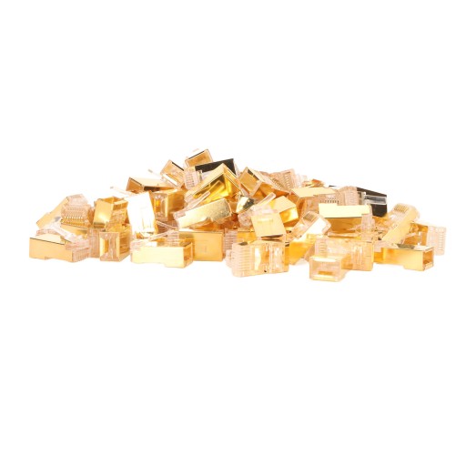 100 szt. Złącza przelotowe RJ45 CAT6e Czysta