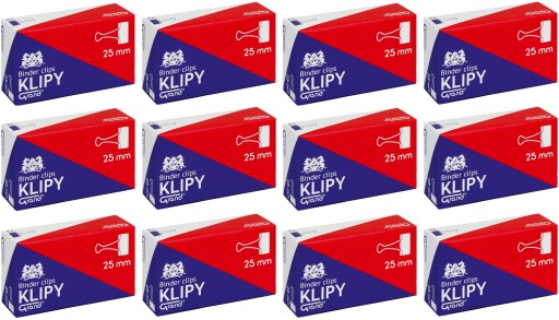 Klips Klipy GRAND 25 mm klipsy 12x12 sztuk