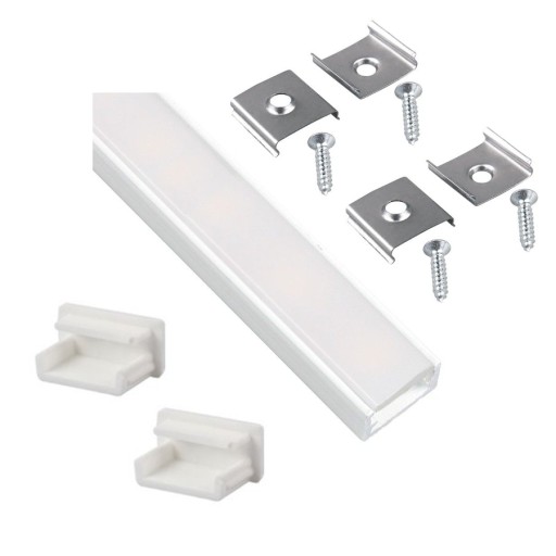 Profil LED Aluminiowy do Taśm 10mm Nawierzch Mleczny Klosz 2m Biały