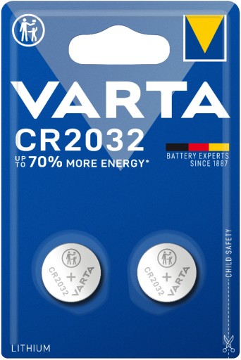 2 x BATERIA LITOWA 2032 VARTA CR2032 DL2032 BR2032