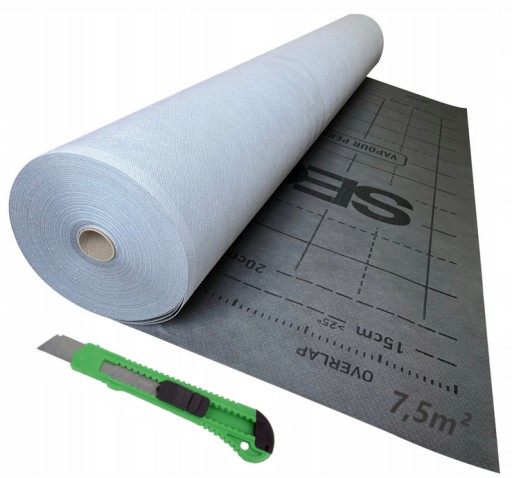 MEMBRANA DACHOWA FOLIA NA DACH MOCNA SECCO VENTILA 150g 1,5mx5mb - 7,5m²