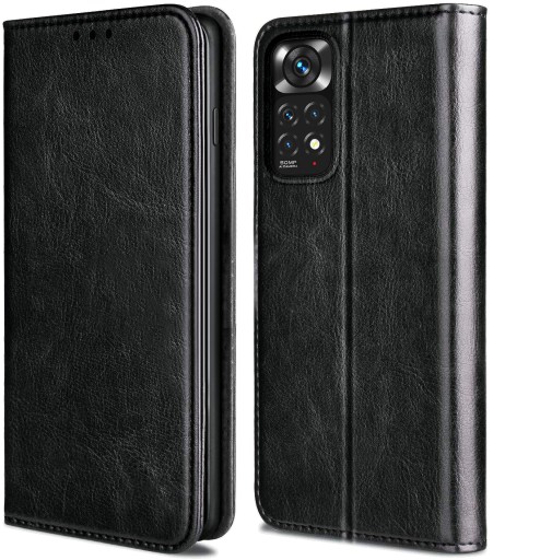 Etui SKÓRZANE +SZKŁO do XIAOMI REDMI NOTE 10 / 10S