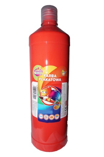 FARBA PLAKATOWA TEMPERA 1000ML CZERWONY 24H