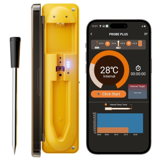 Cyfrowy inteligentny termometr do mięska bluetooth z aplikacją