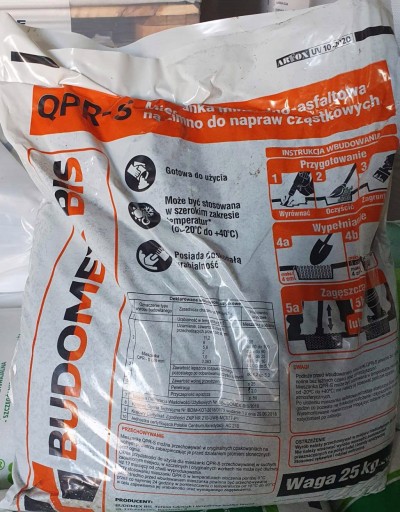 Asfalt na zimno mieszanka masa bitumicza 25kg