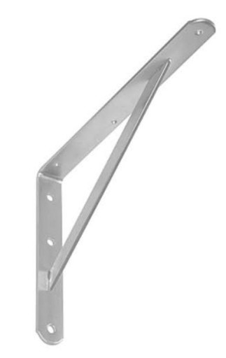 WSPORNIK PÓŁKI STALOWY WZMOCNIONY OCYNK 30x20x3mm
