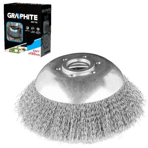GRAPHITE Szczotka druciana do kosy kostki 150 mm