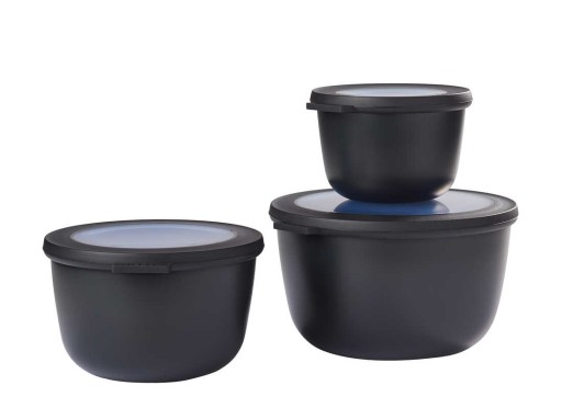 ZESTAW 3 MISEK Z POKRYWKAMI CIRQULA BLACK MEPAL