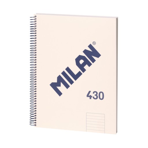 Zeszyt notes na spirali A4 MILAN w linie, 80 kartek, seria 1918, beżowy