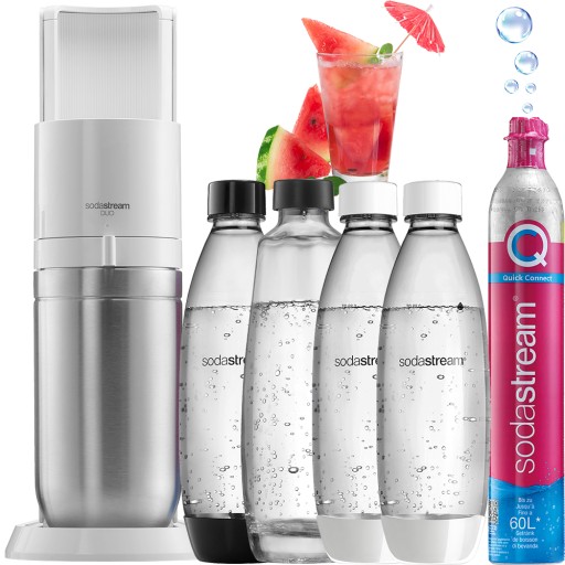 SATURATOR SYFON DO WODY GAZOWANEJ SODASTREAM DUO | 4x BUTELKA 1L + CYLINDER