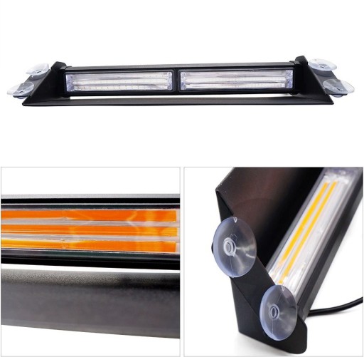 STROBOSKOP STROBOSKOPY LED NA SZYBĘ POMARAŃCZOWY