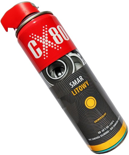CX80 SMAR LITOWY DUO SPRAY UNIWERSALNY DO UKŁADÓW PRZEMYSŁOWYCH 500ML