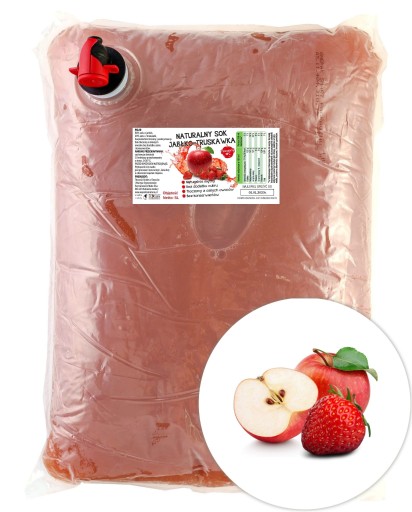 SOK JABŁKO TRUSKAWKA TŁOCZONY 100% NFC 5L ŚWIEŻY