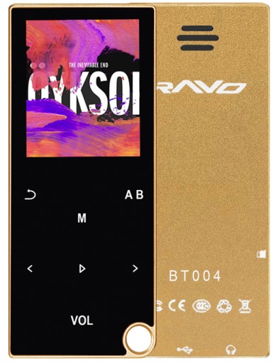 Odtwarzacz MP4 BT004 16GB bluetooth głośnik MP3 złoty