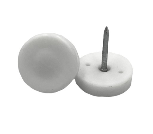 Ślizgi plastikowe wbijane Ø16mm białe - 8szt.