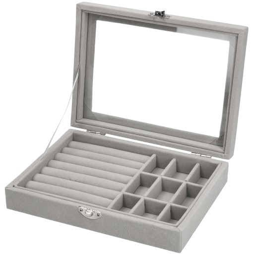 SZKATUŁKA ETUI PUDEŁKO ORGANIZER NA BIŻUTERIĘ KOLCZYKI PIERŚCIONKI B6