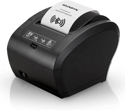 DRUKARKA TERMICZNA PARAGONU BLUETOOTH 300MM/S SZYBKA LAN MUNBYN - CZARNA