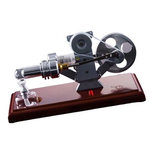 Stainless Steel Stirling Engine Motor Model Electric Generator with LED