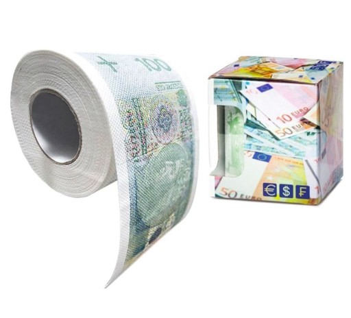 PAPIER TOALETOWY 100 ZŁ PLN ŚMIESZNY PREZENT