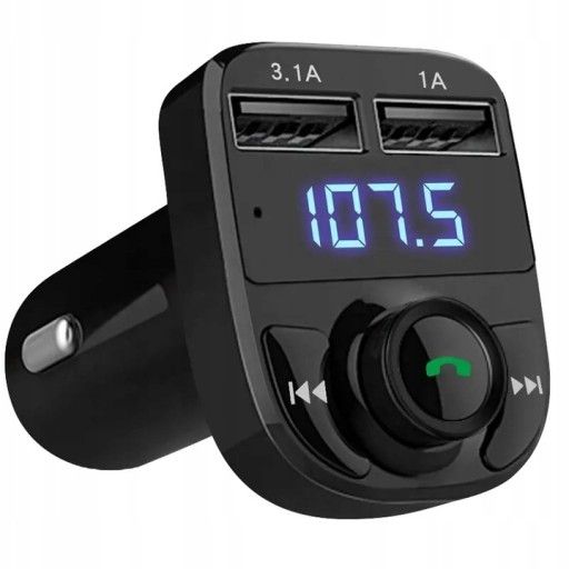 NADAJNIK BLUETOOTH FM MP3 SD ŁADOWARKA 2xUSB