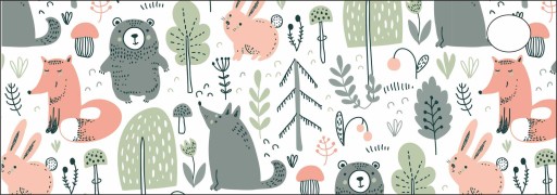 MATA na biurko IKEA micke 142x50 ZWIERZĄTKA MIŚ