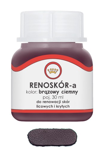 RENOSKÓR FARBA LAKIER DO SKÓRY CIEMNY BRĄZ