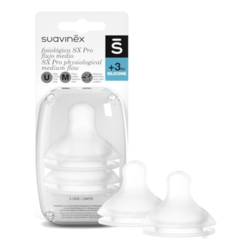 SUAVINEX SMOCZEK DO BUTELKI NA BUTELKĘ SX PRO 3M+ 2X