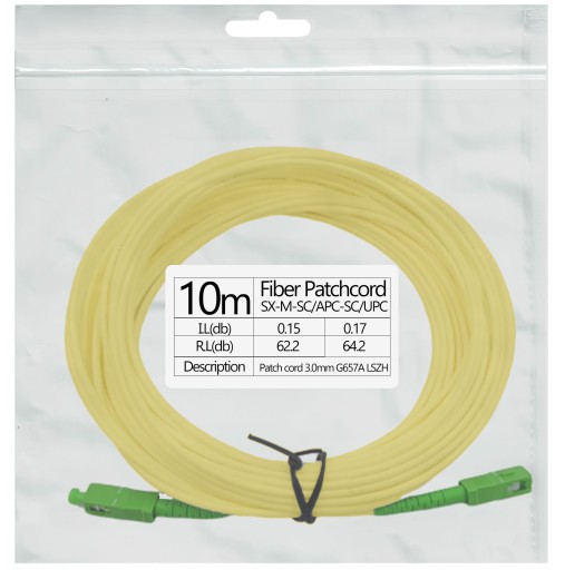 Patchcord światłowód kabel SC/APC-SC/APC 10m simpl