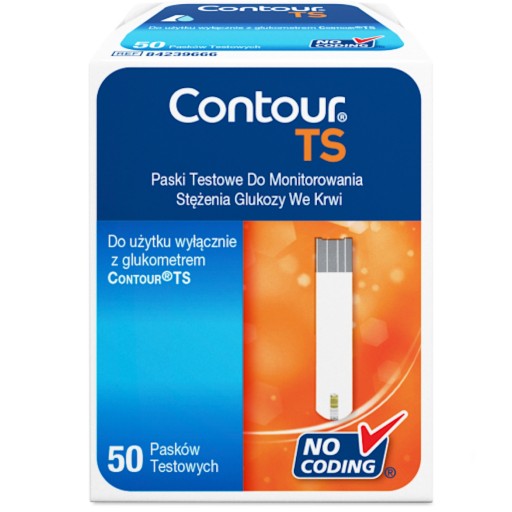 Contour TS, testy paskowe do glukometru, 50 pasków