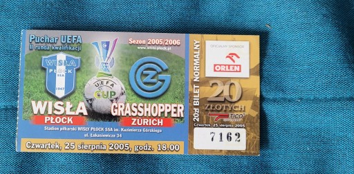 bilet Wisła Płock - FK Ventspils