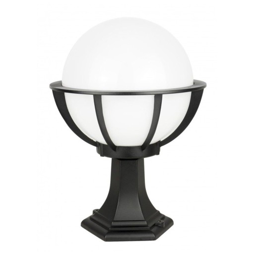 Lampa stojąca ogrodowa czarna KULE Z KOSZYKIEM 250