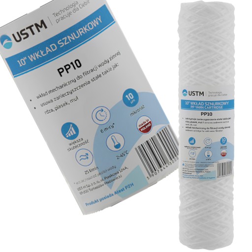 Filtr Wody Wkład Sznurkowy 10'' PP10 mikron USTM