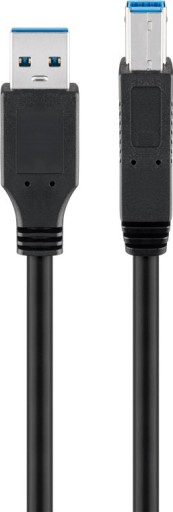 Kabel USB 3.0 Superspeed, czarny 0.5 m
