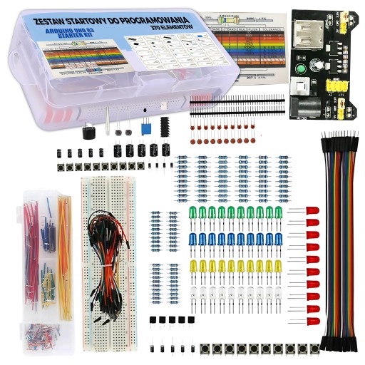 ARDUINO UNO R3 ZESTAW STARTOWY EDUKACYJNY DO NAUKI PROGRAMOWANIA XXL