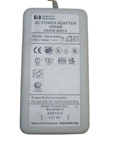 ZASILACZ DO DRUKARKI HP C6409-60014 18V 1100mA