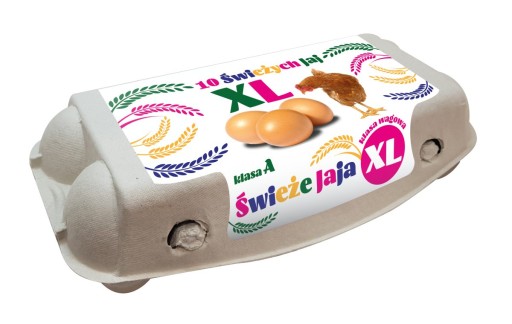 Wytłaczanka Opakowanie na 10 jaj XL Końcówka Serii 20 szt.