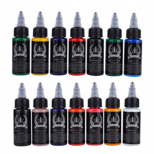 14KOLORÓW ZESTAW DYNAMIC 420ml TUSZ farba tatuaż