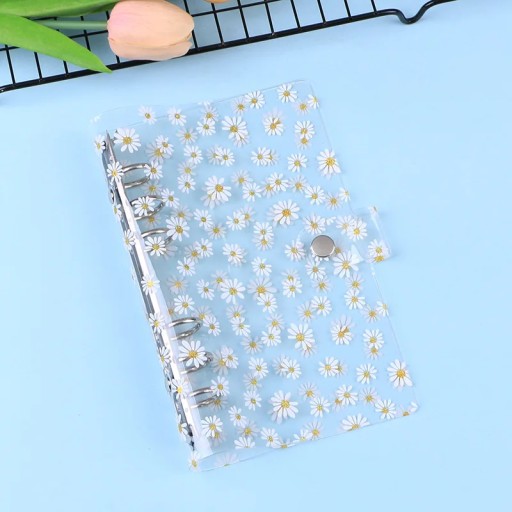 1PC Transparent Color Plastic Clip File Folder A5 A6 Notebook Loose Leaf