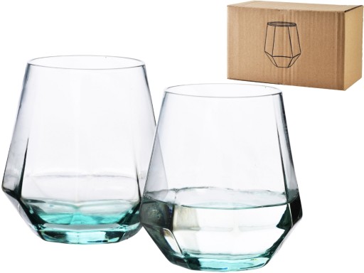 Komplet PRZEZROCZYSTYCH Szklanek Szklanki 400 ml ADEL LIGHT - 2 sztuki