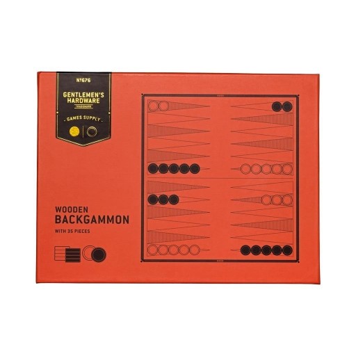 WOODEN BACKGAMMON, GENTLEMEN'S HARDWARE
