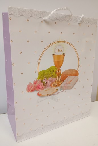 Torebka prezentowa I Komunia Święta 32x26x12