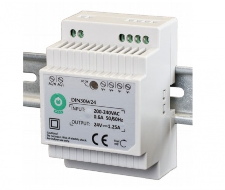 ZASILACZ LED DOMOFON NA SZYNĘ DIN 24V/2.5A plastic DIN60W24