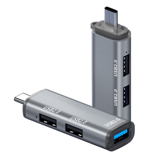 ADS-302C 3 In 1 Type-C / USB-C HUB Silver Grey